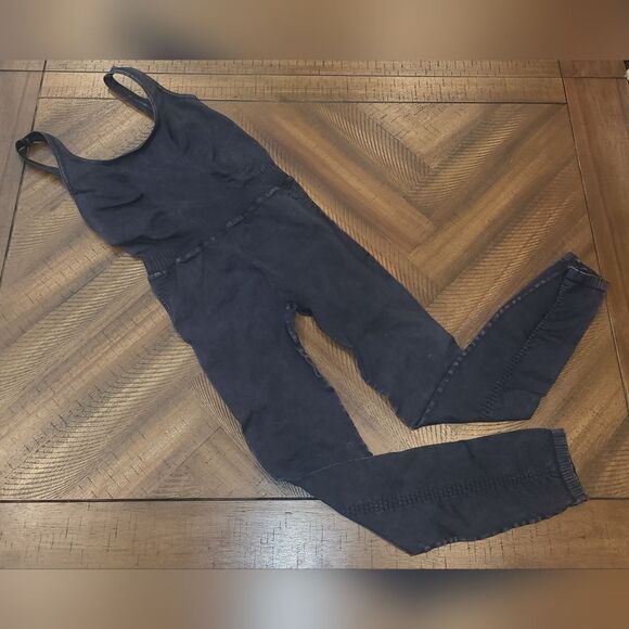 Free People Good Karma Onesie XS/S Washed Black - Picture 1 of 4